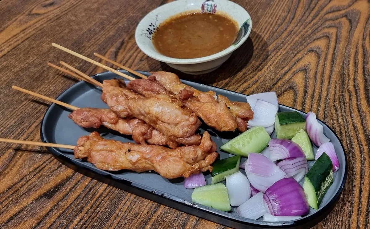 Satay Chicken 6skewers Peanuts, Rickshaw Food