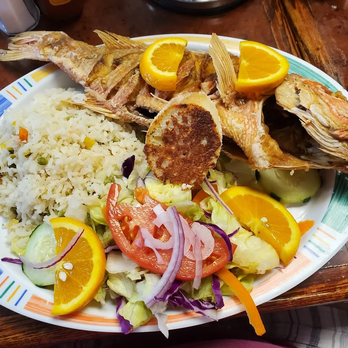 Fried Fish and Grilled Shrimp