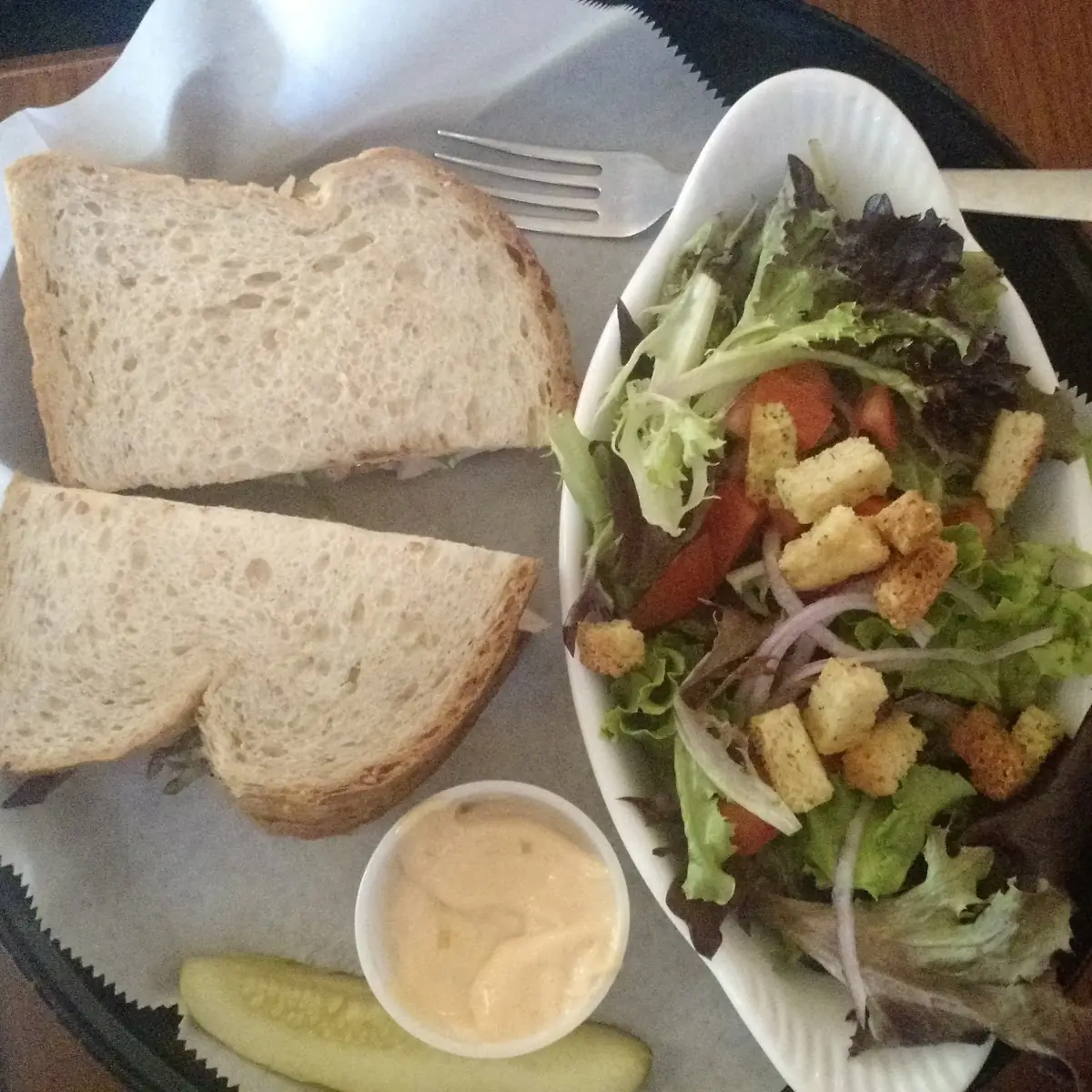 Bacon Turkey Sandwich with Side Salad