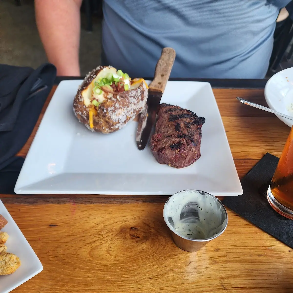 Filet w Loaded Baked Potato
