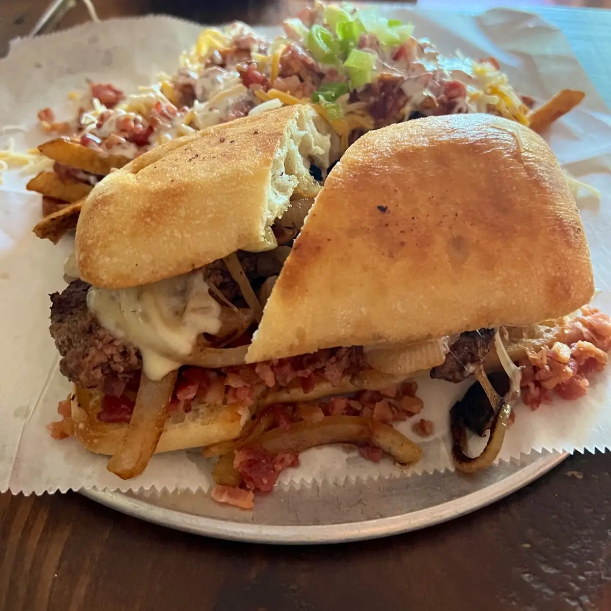 Super Burger with Loaded Fries