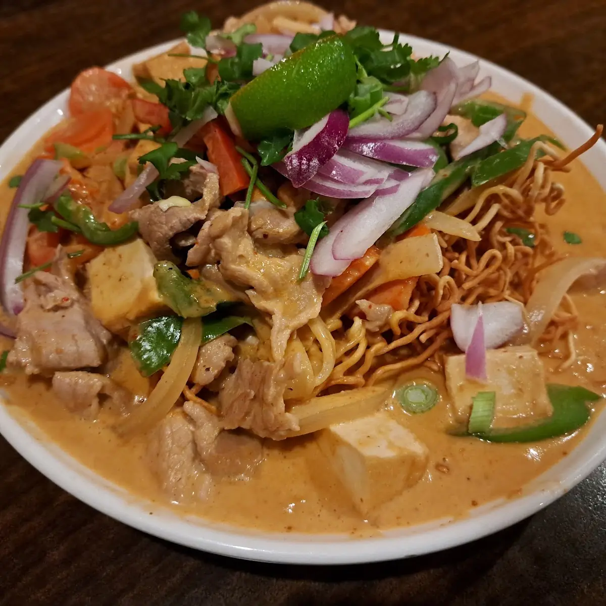 Khao Soy with Pork and Tofu