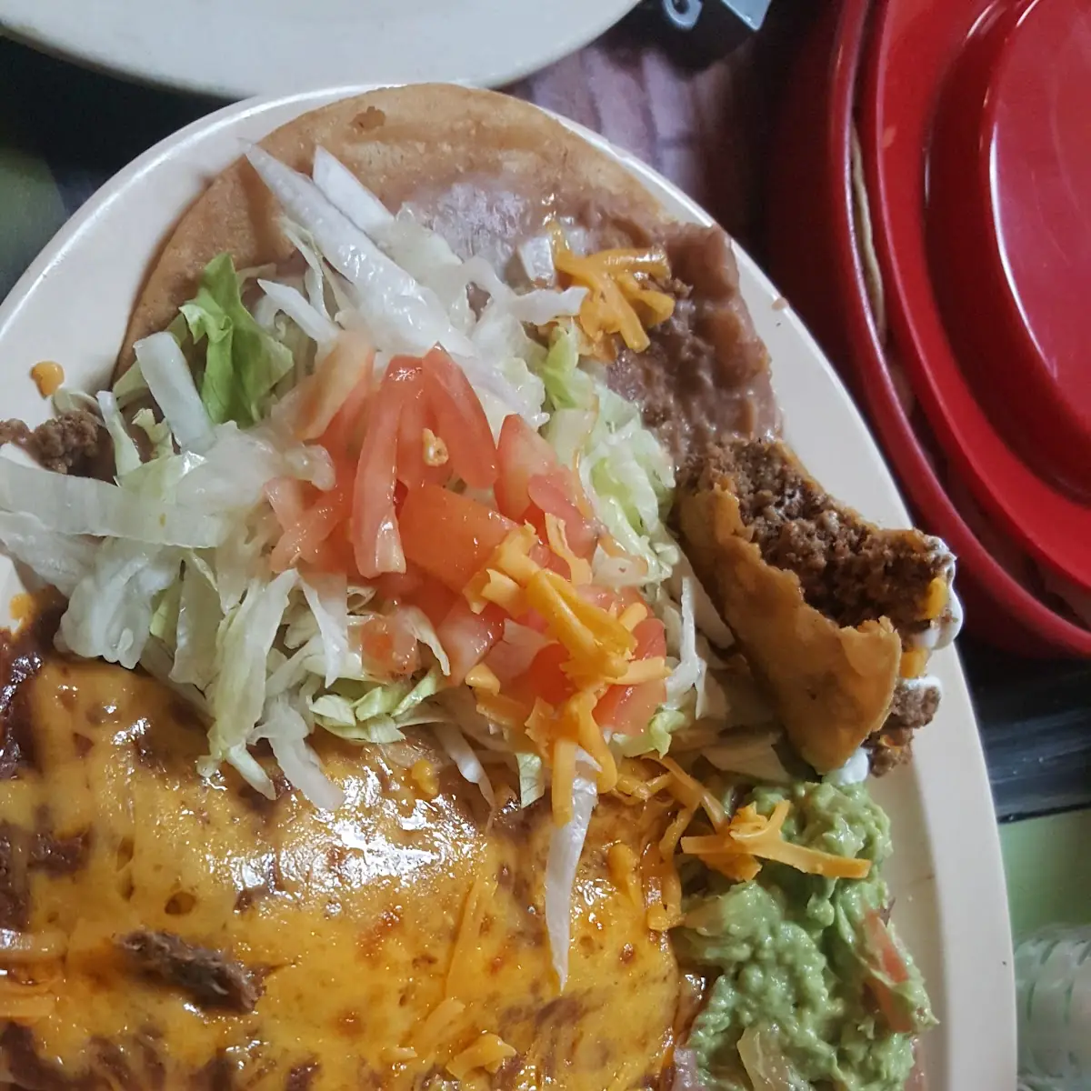 9 Mexican Plate Cheese Enchiladas