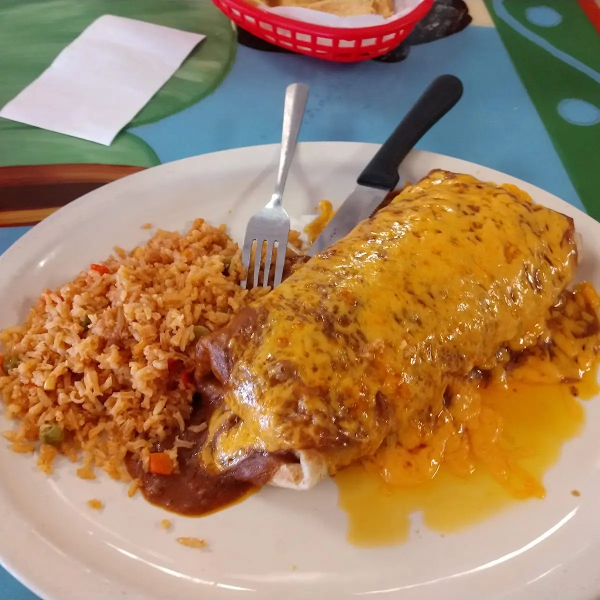 Kid's Cheese Enchilada Plate