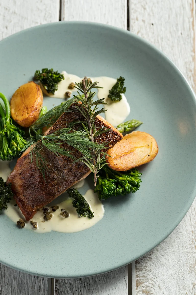Pan Seared Barramundi, Moss on Wood