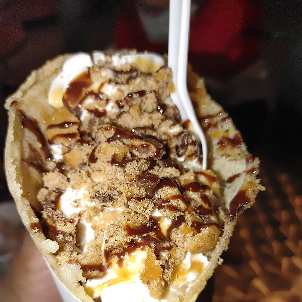 Waffle Ice Cream Cookie Monster Roll
