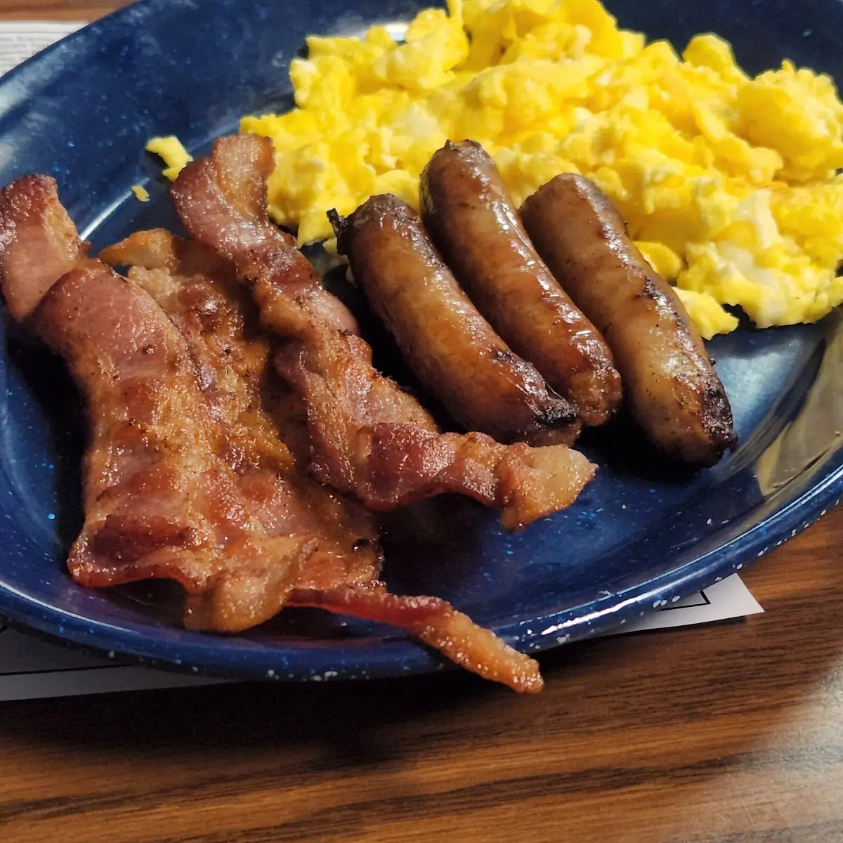 Bacon Turkey Sausage Eggs with Cheese