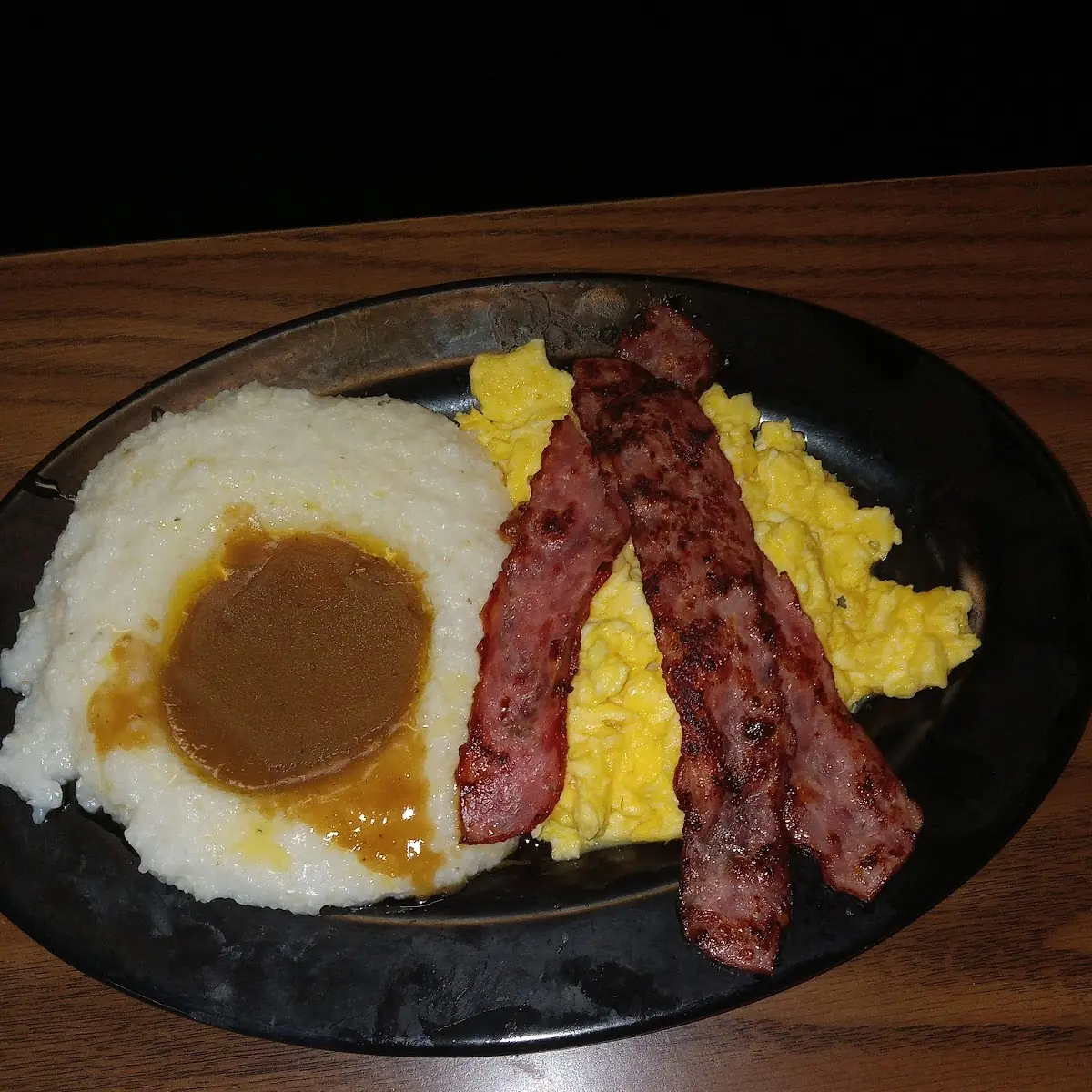 Three Eggs with Brown Gravy