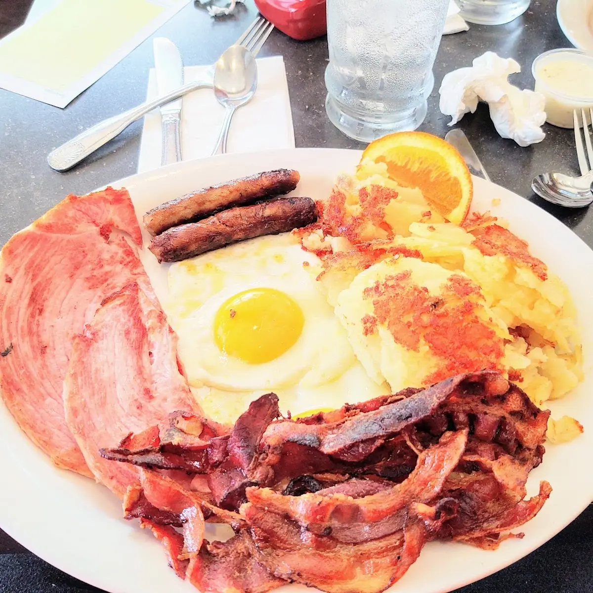 Pork Chops and Eggs Breakfast