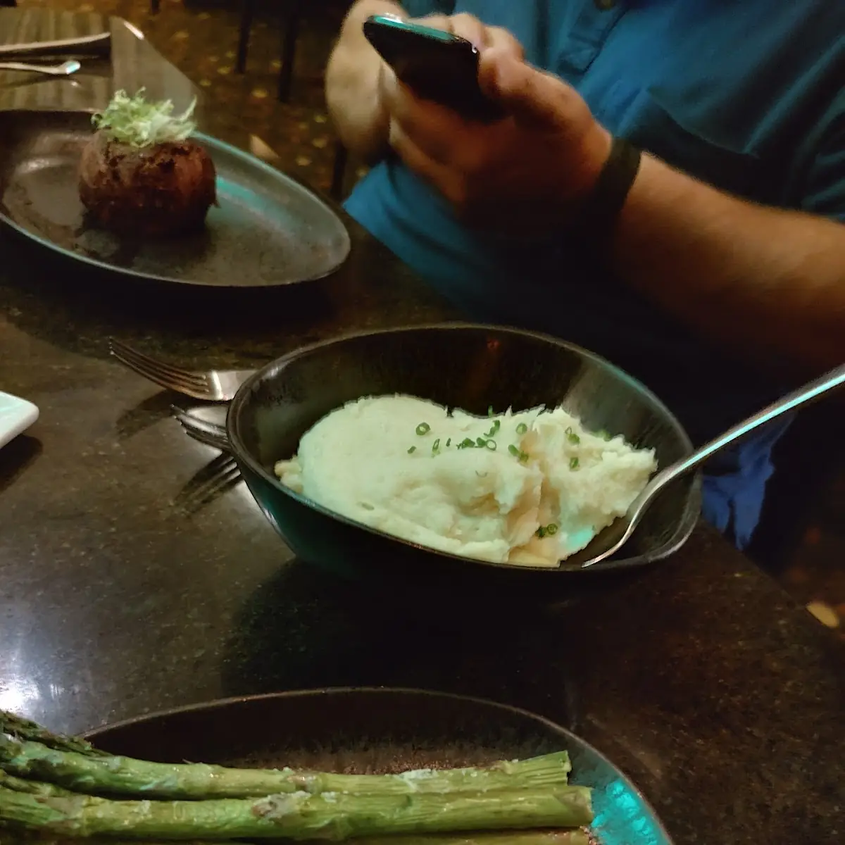 Mashed Potatoes & Asparagus