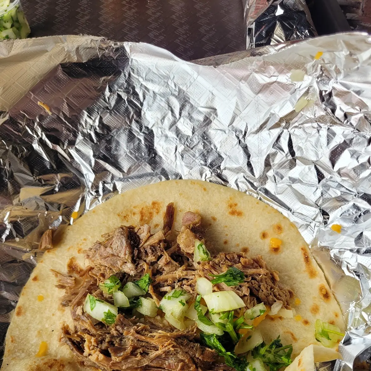 Brisket Taco with Cheese