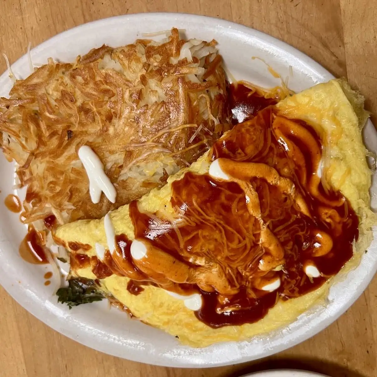 Chicken Enchilada Omelette