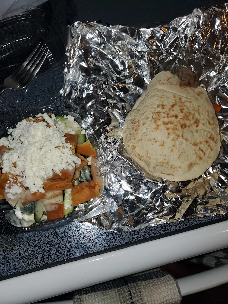 Steak and Cheese Pita and Salad, Montfort Mediterranean Grill - Ancaster