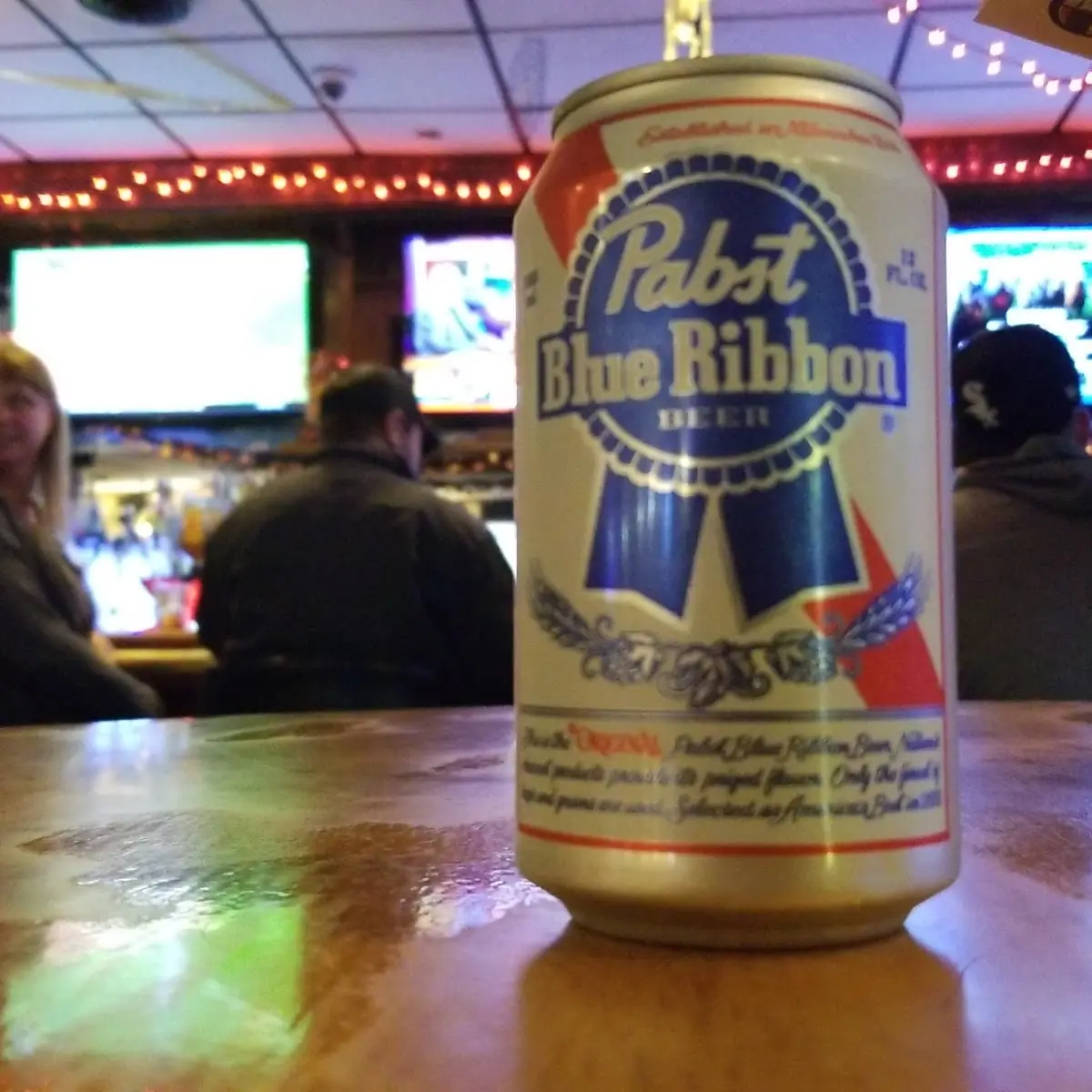 Can of Pabst Blue Ribbon
