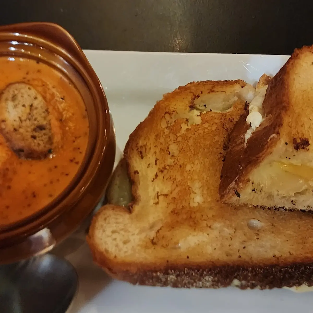 Grilled Cheese & Tomato Basil Soup