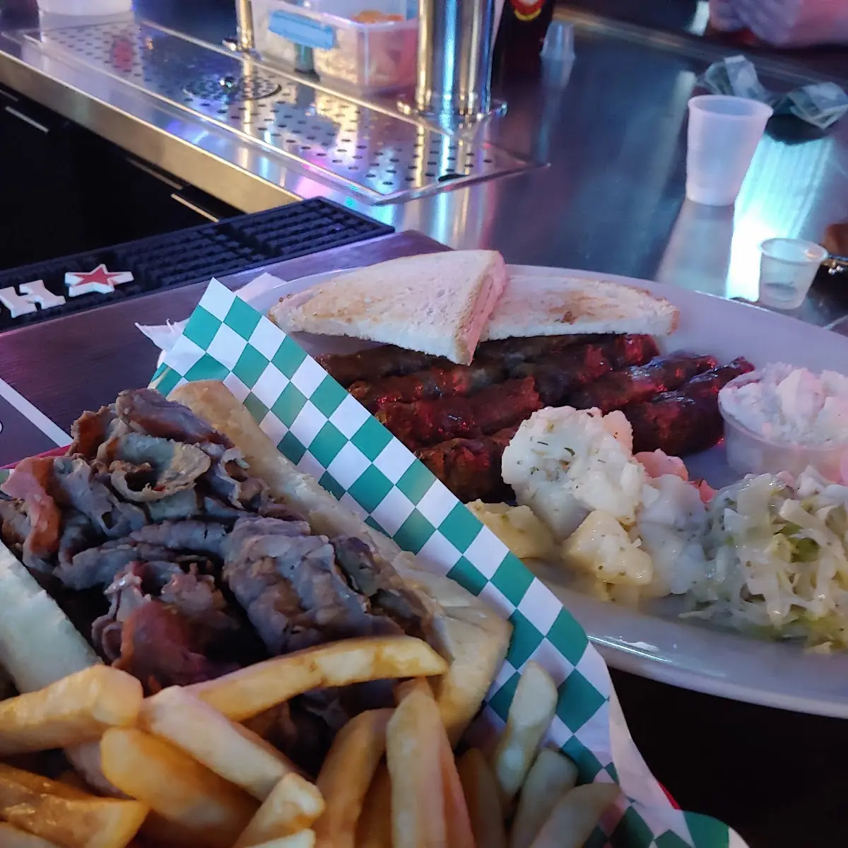 Beef Sandwich with a Chap Bop Appetizer