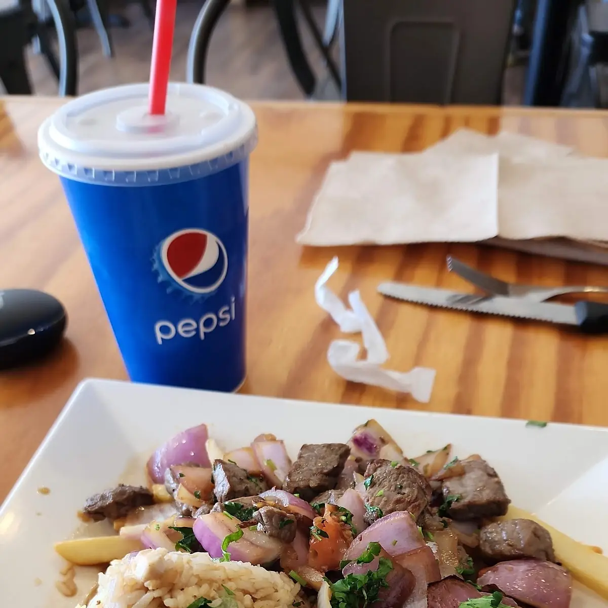 Lomo Salteado with Extra Chicken Chaufa