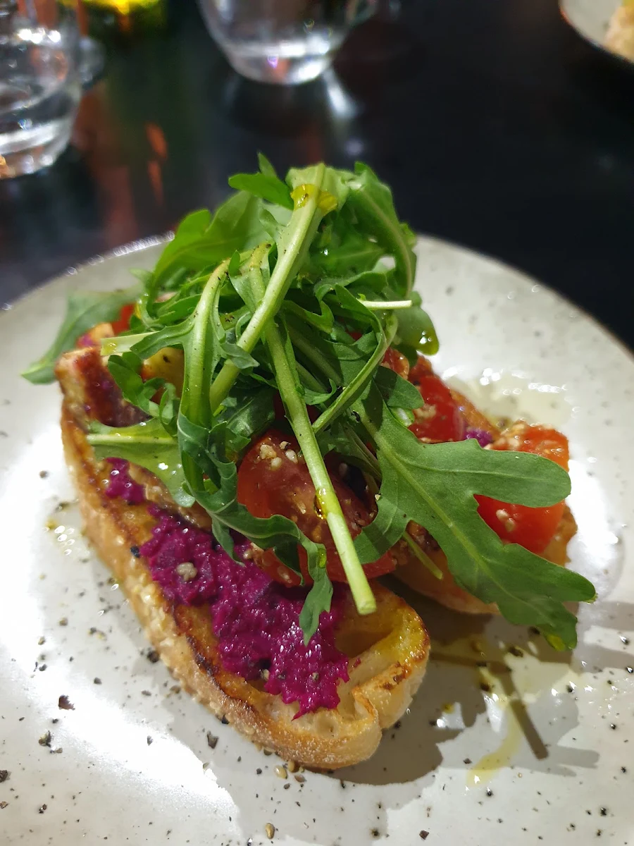 Beetroot and Haloumi Bruschetta, Cafe Lacuna