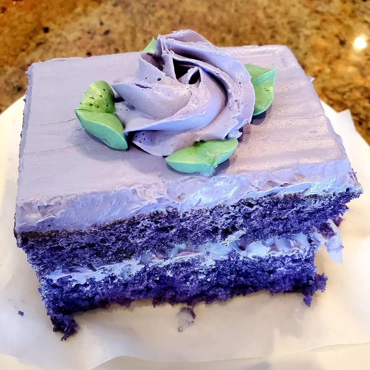 Ube Cake Slice