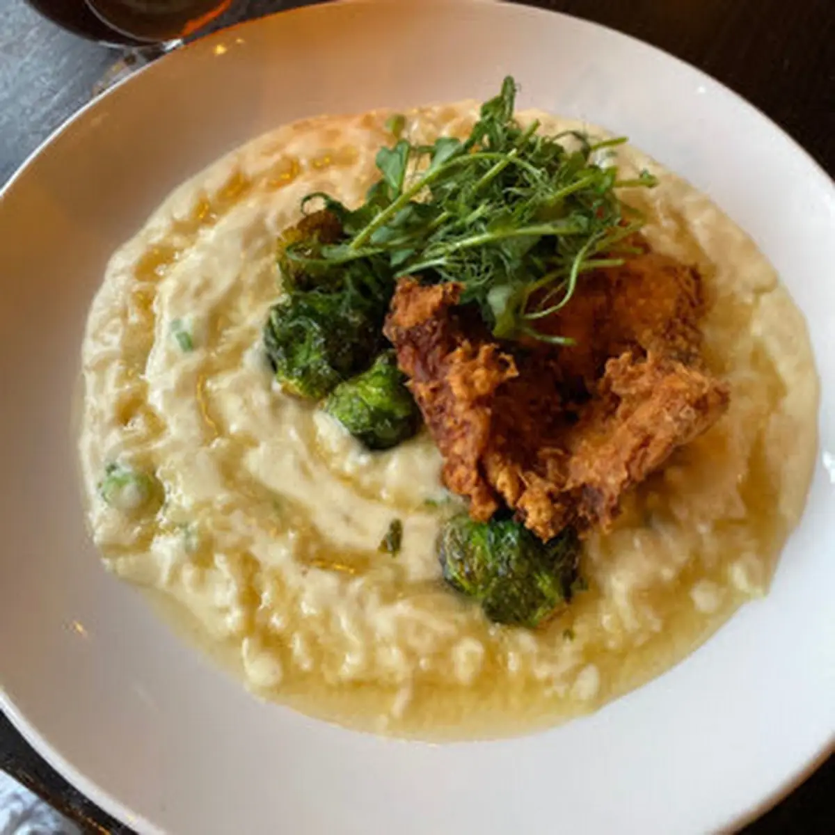 Fried Chicken Orzo Mac & Cheese
