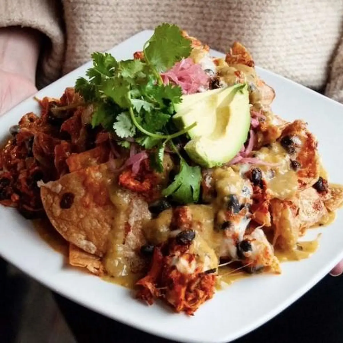 Red Chicken Nachos