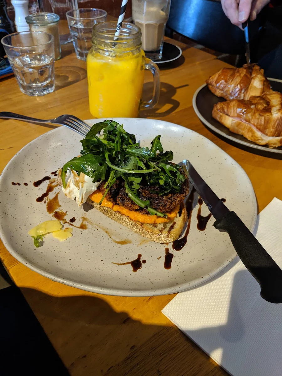 House Crumbed Field Mushroom, Parkers Cafe