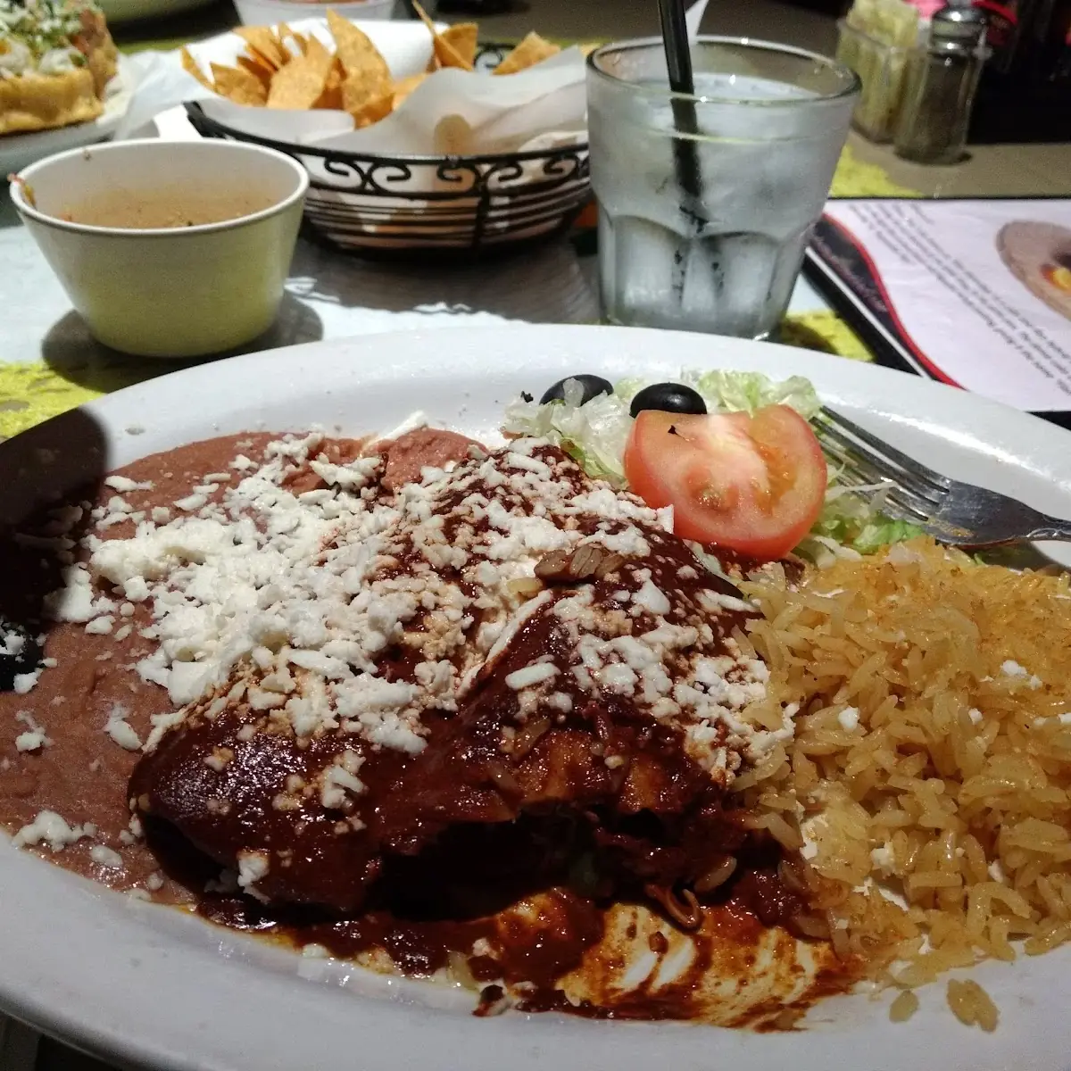 Mole Chicken Enchilada a La Carte
