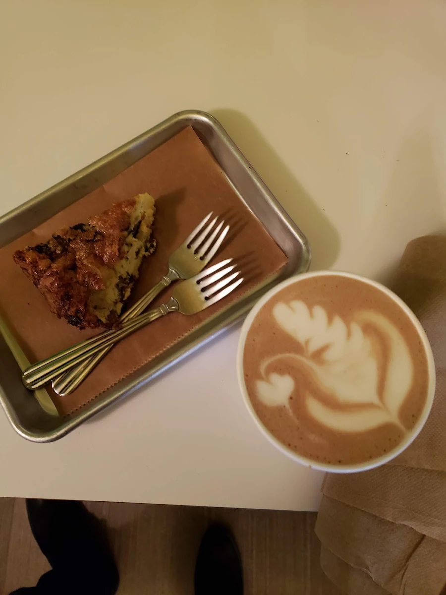 Quiche and a Caffe Mocha