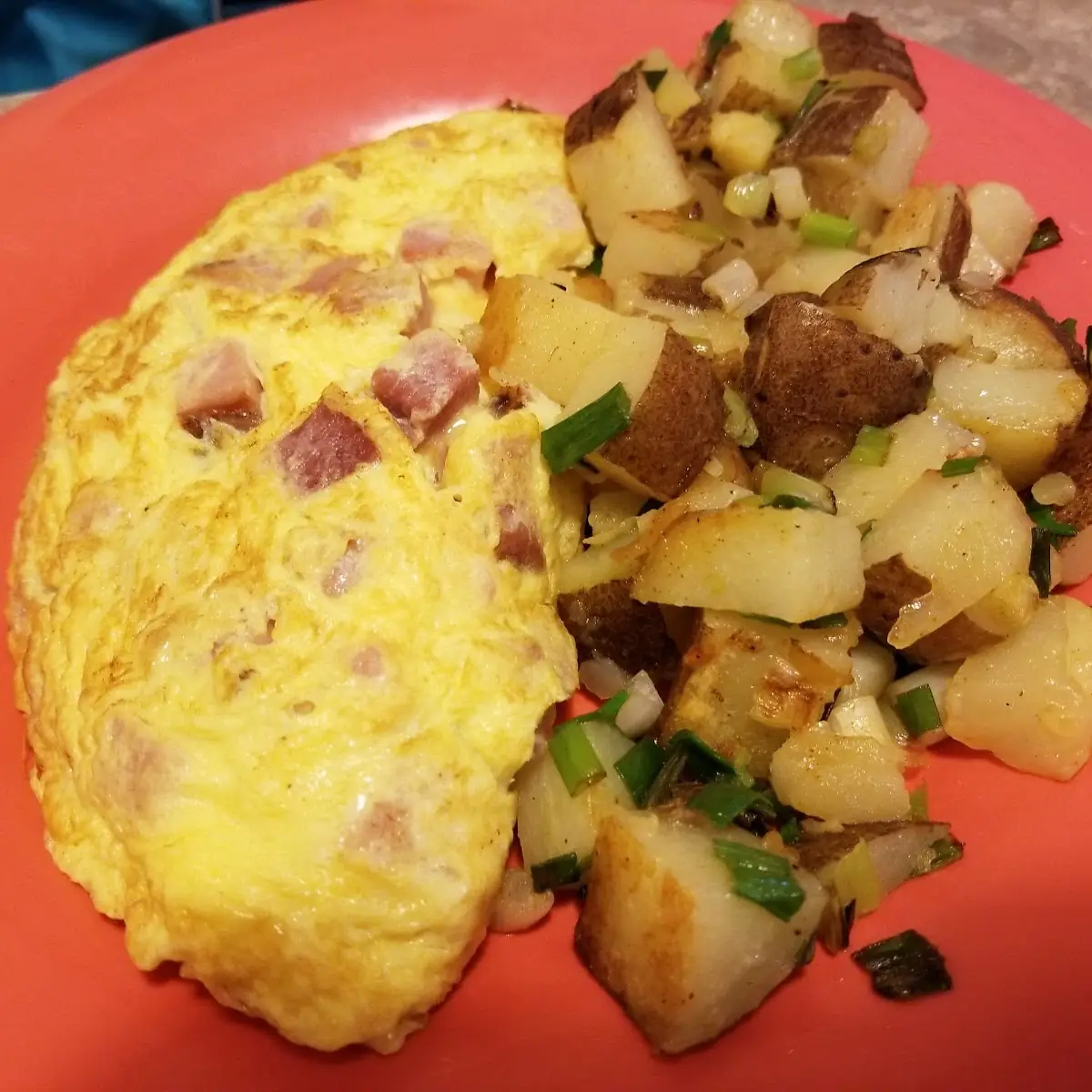 Ham Omelette with Home Fries