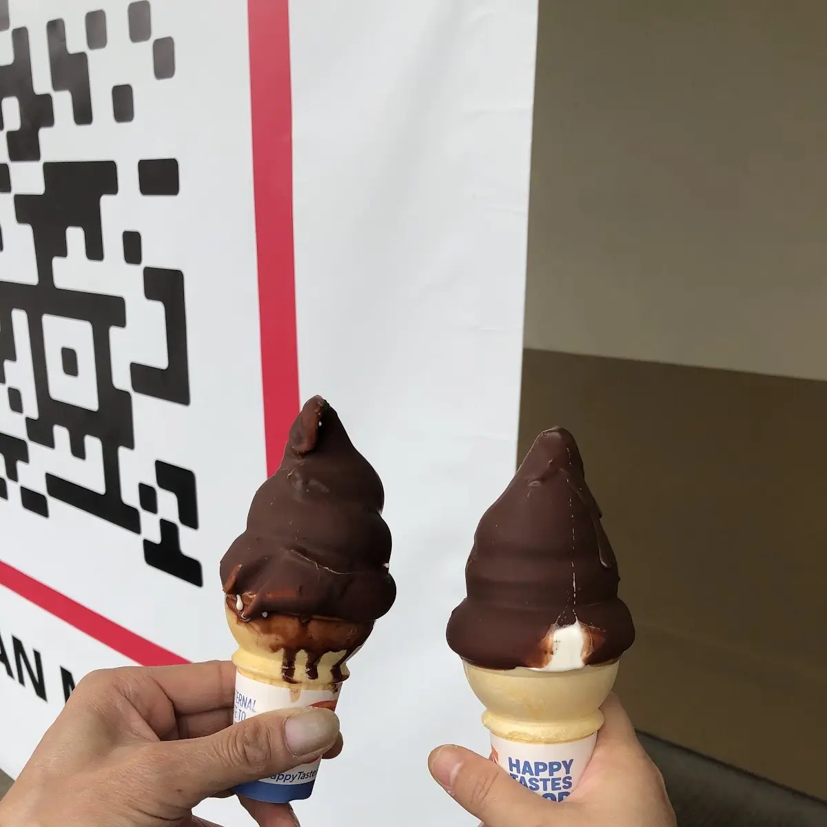 Vanilla Dipped in Chocolate Ice Cream Cone