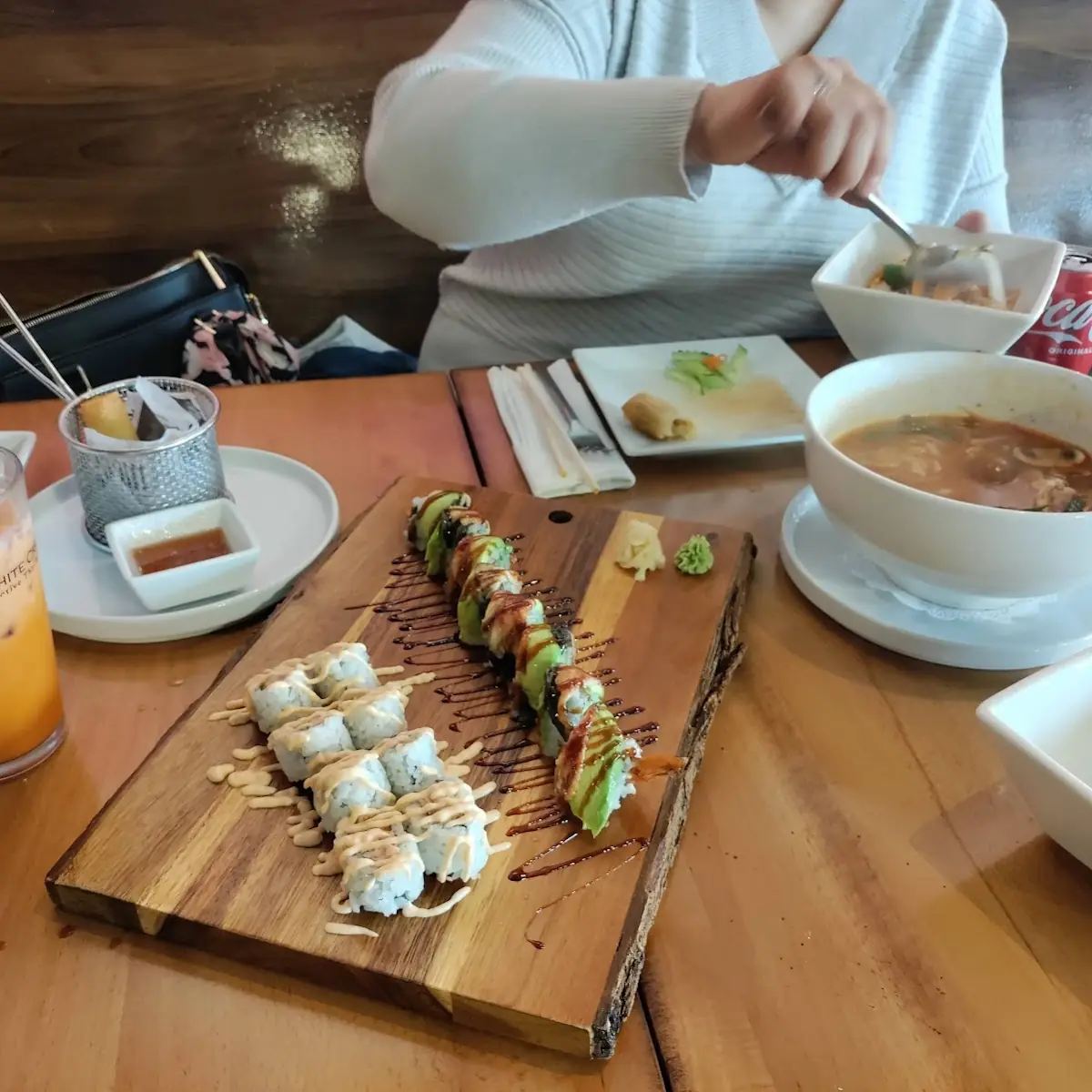 Pad Thai Spring Egg Roll Cucumber Salad Thai Iced Tea