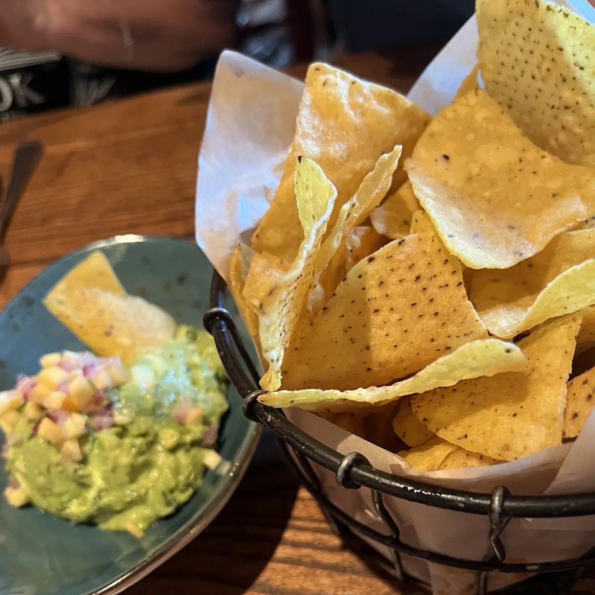 Tortilla Chips and Guacamole Dip