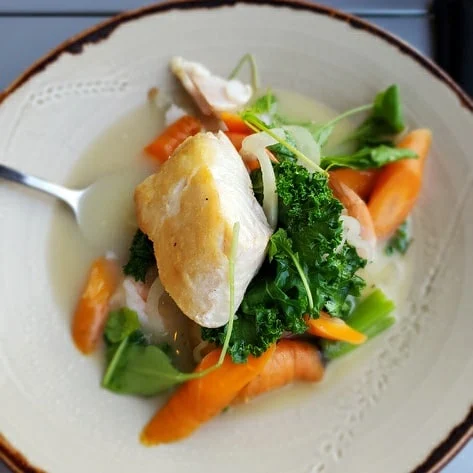 Halbut Bouillabaisse, Hooded Merganser Restaurant