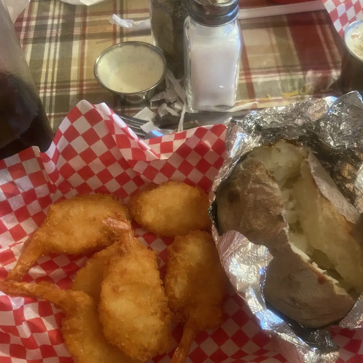 Shrimp Basket with Baked Potato