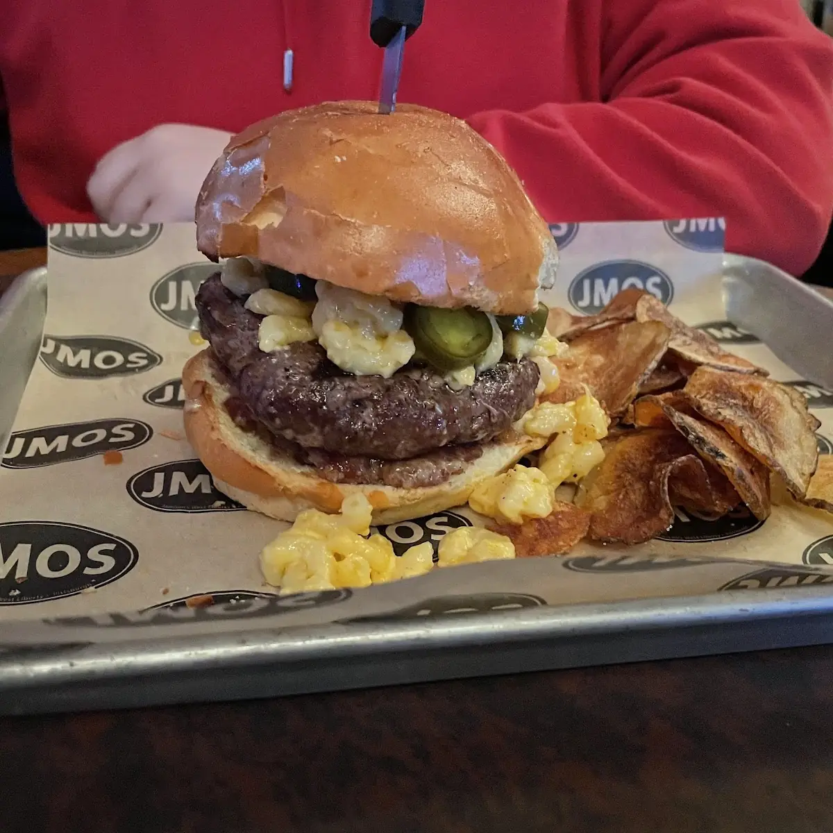 Jalapeño and Mac and Cheese Burger