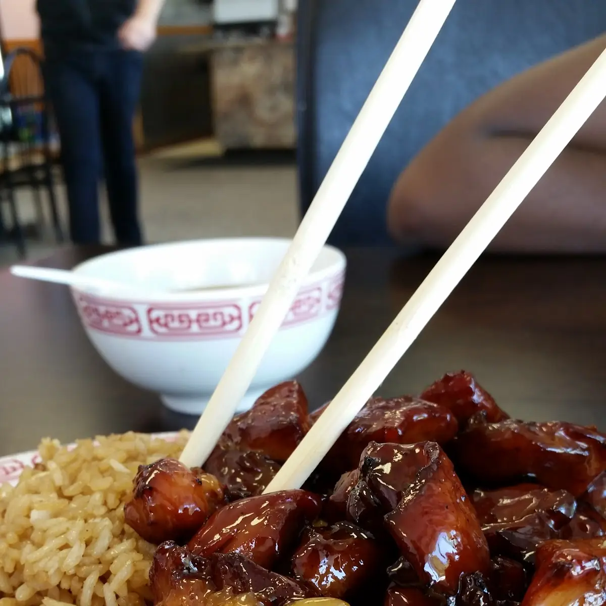 Bourbon Chicken with Fried Rice
