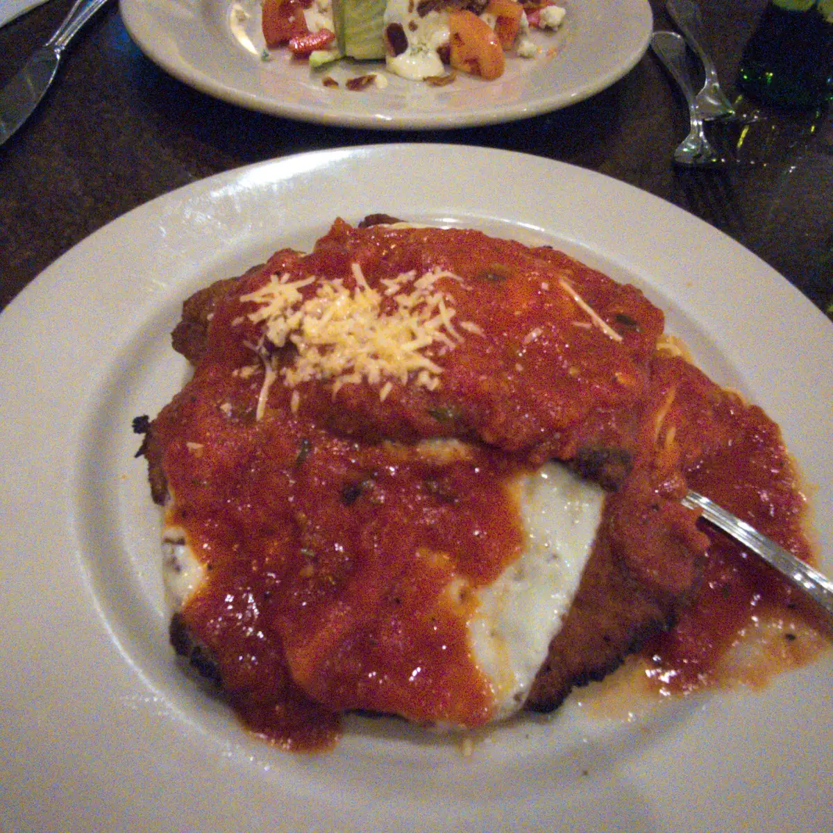 Chicken Parmesan on Angle Hair Pasta