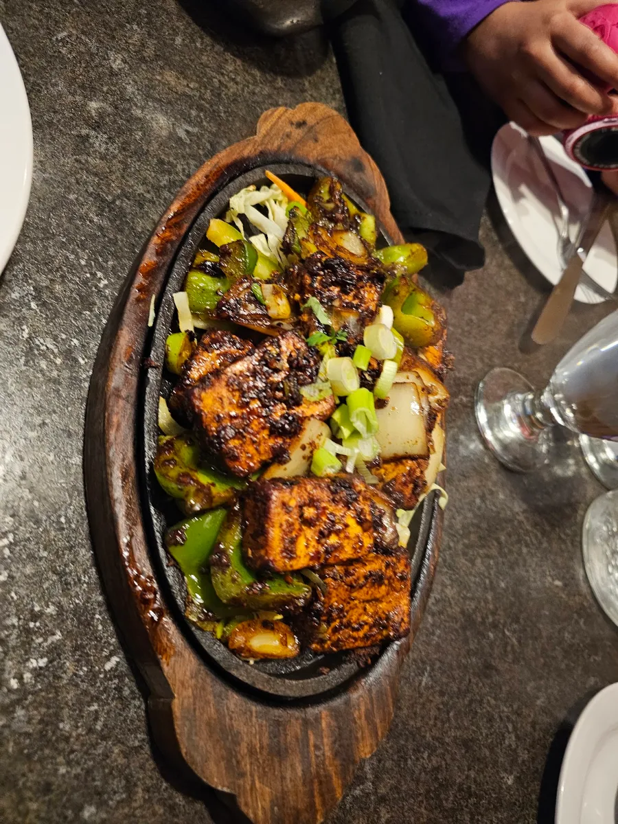 Sizzler Paneer Tikka, Green Chili - Indian Cuisine Calgary