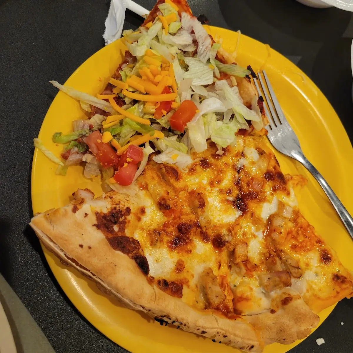 Taco Pizza and Buffalo Chicken Pizza