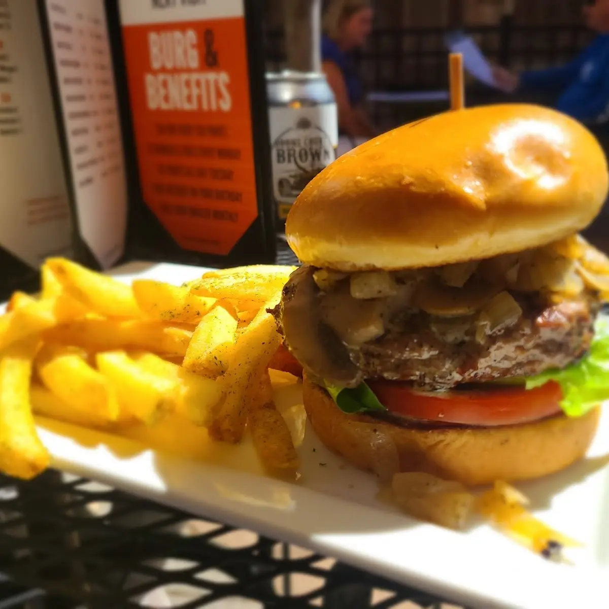 Bleu Cheese Mushroom Burger