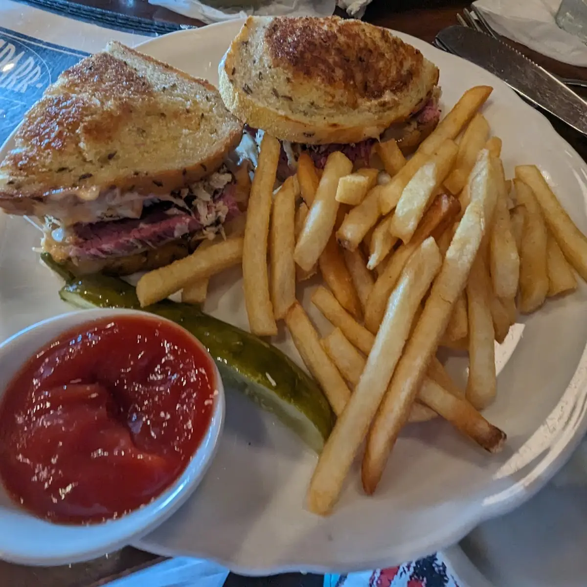 Reuben Sandwich with Fries