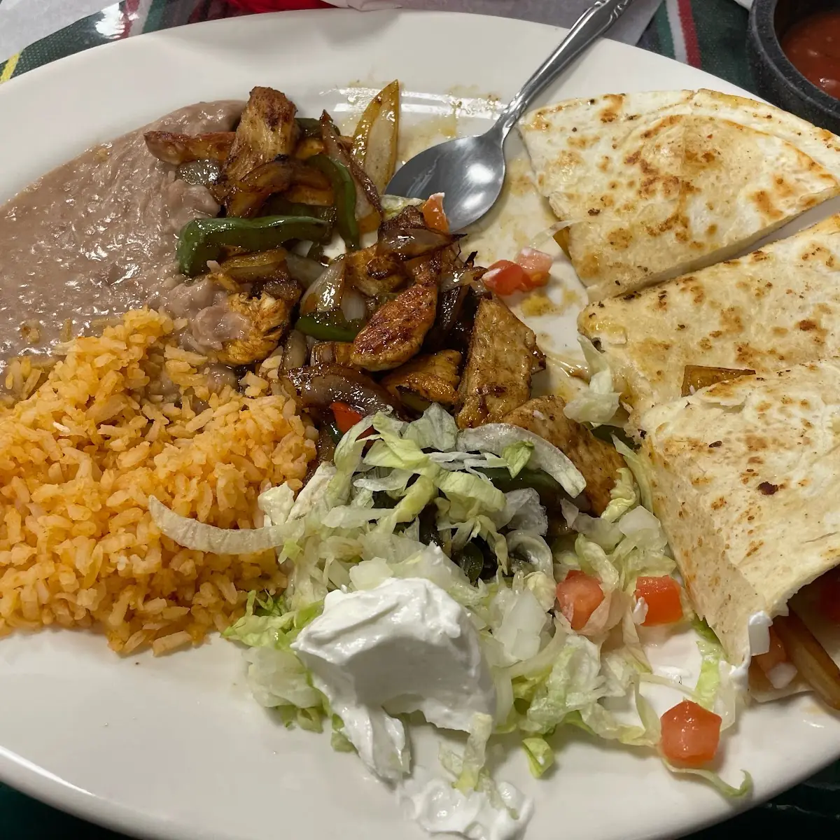 Fajita Quesadilla Plate