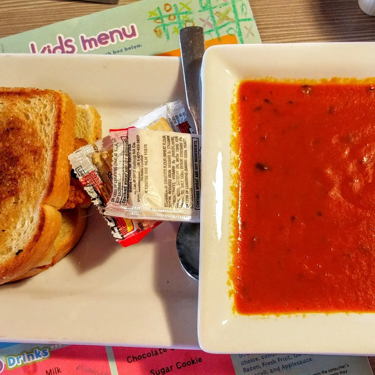 Sandwich and Tomato Basil Soup