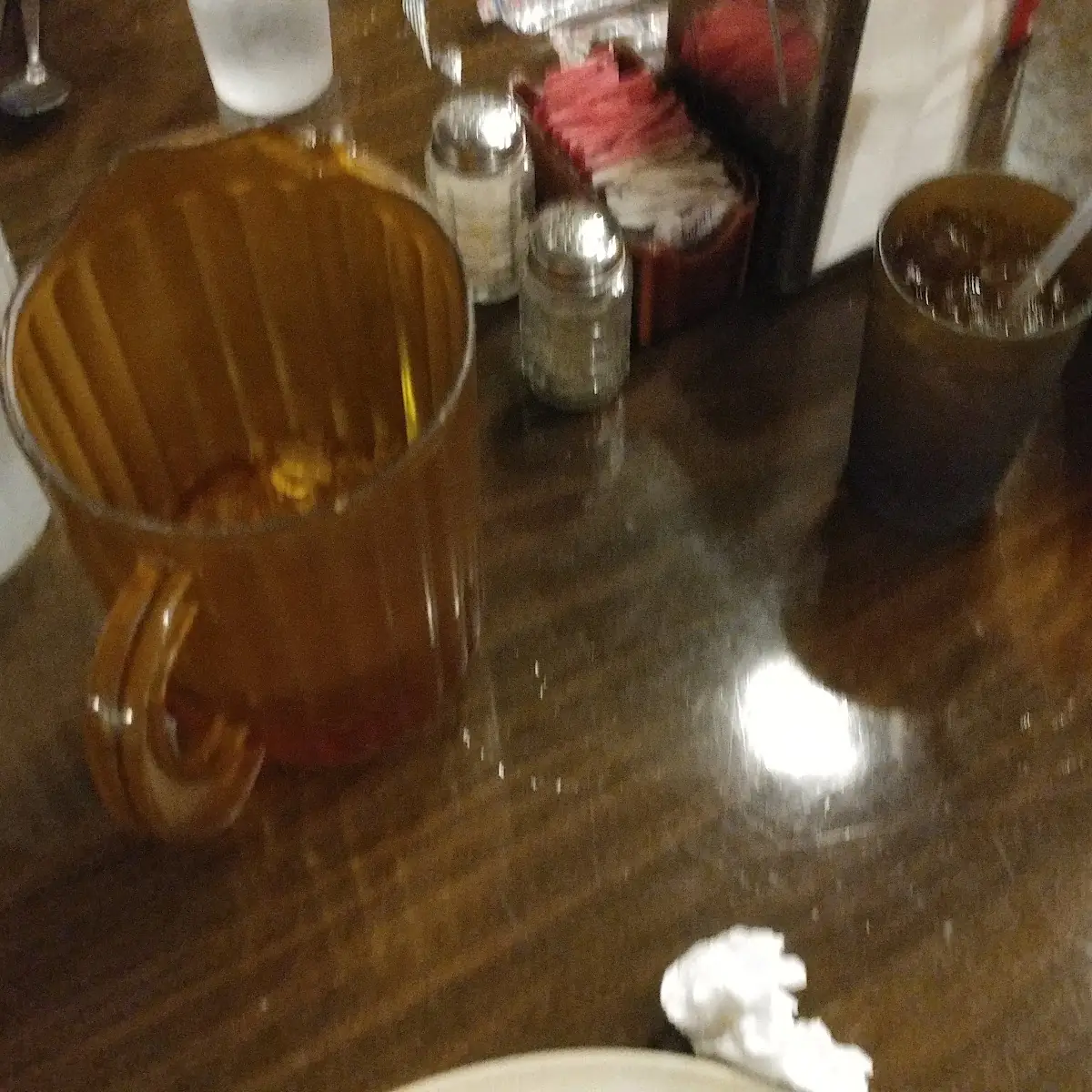 Pitchers Provided for Each Drink Ordered Warer Unsweet Tea Sweet Tea