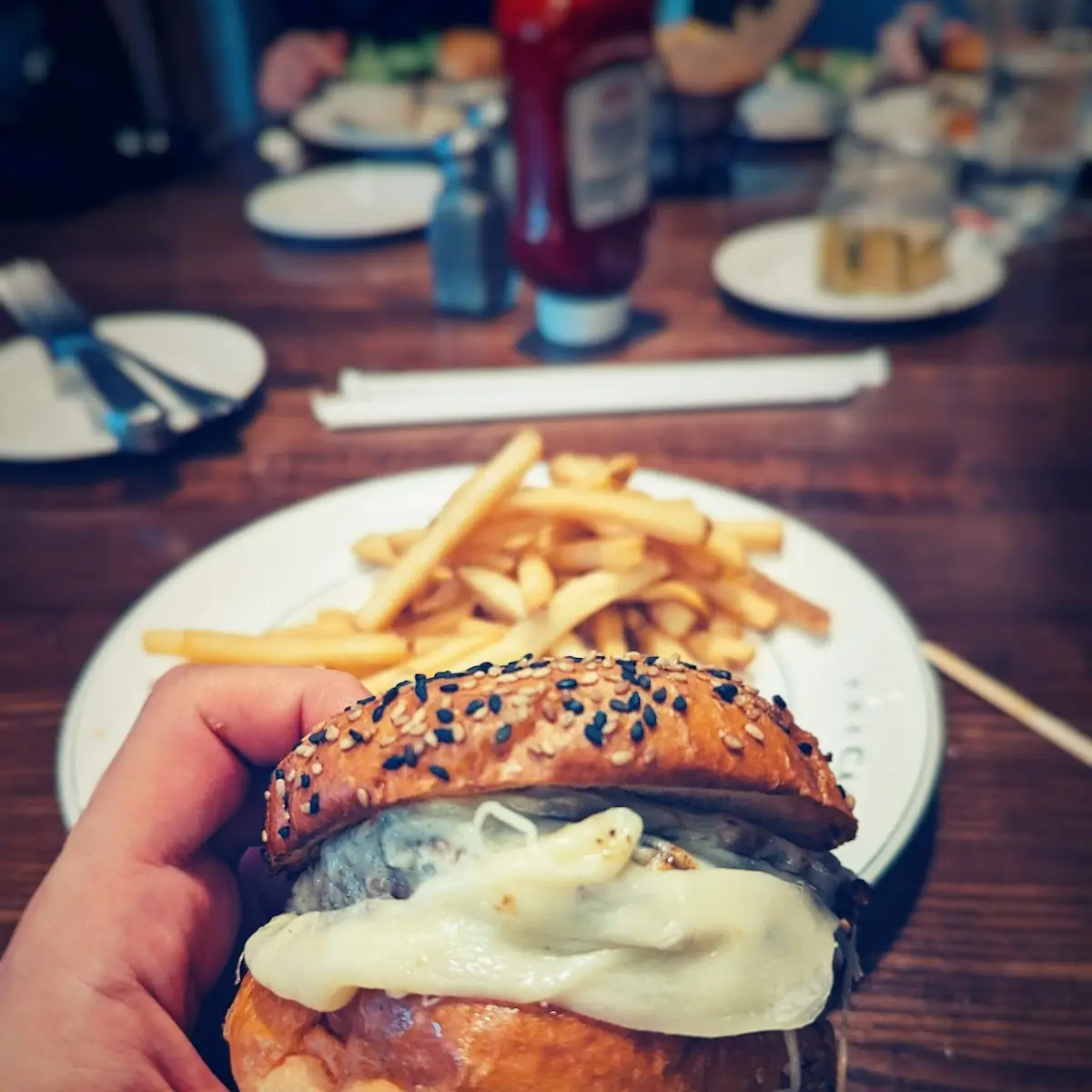 Blue Cheese and Black Truffle Burger