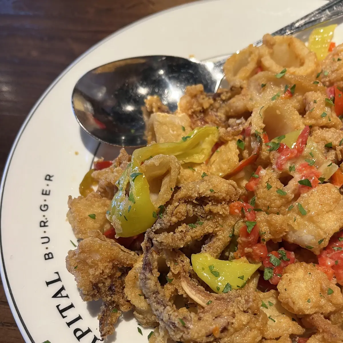 Pan-Fried Calamari with Hot Cherry Peppers