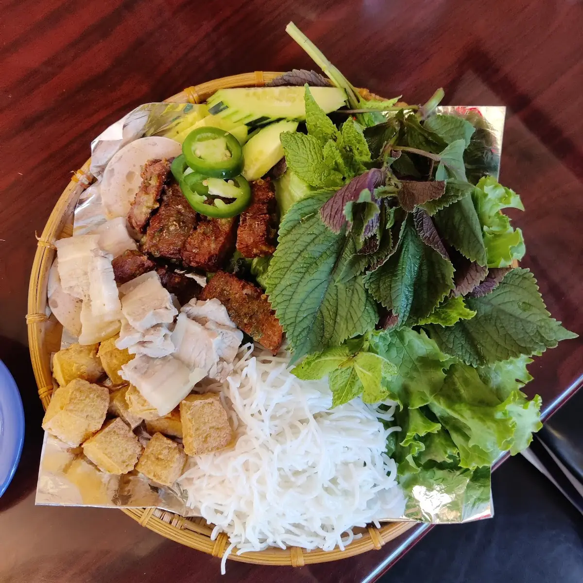 Tofu Pork with Shrimp Paste Tray Bún Đậu Mắm Tôm