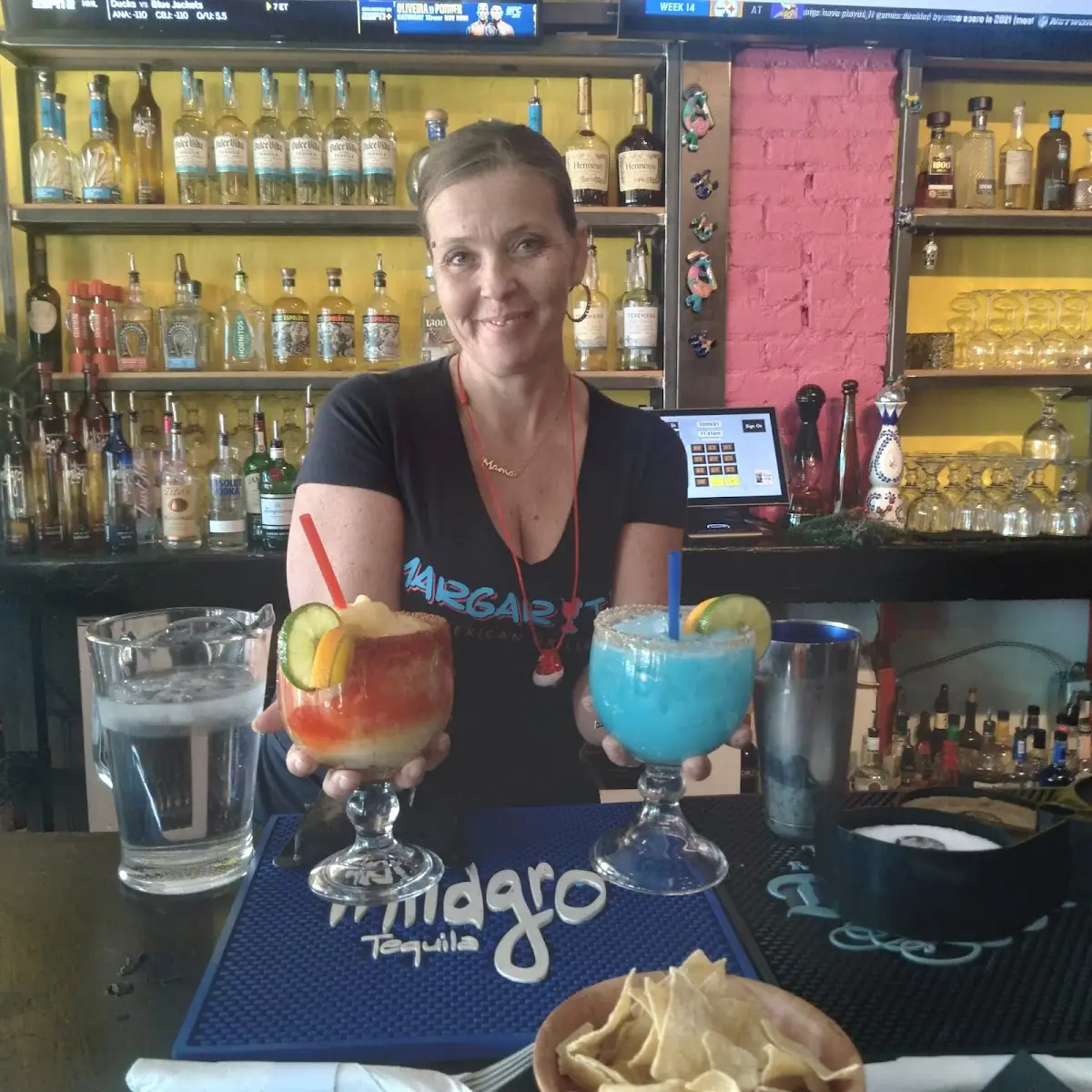 Mango Margarita Red Curacao Margarita Blue