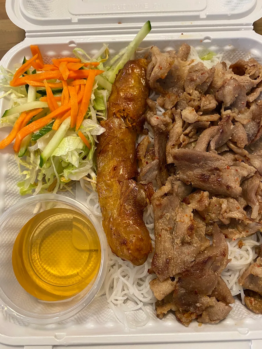 Vermicelli with Grilled Pork and Spring Roll, North Star Pho