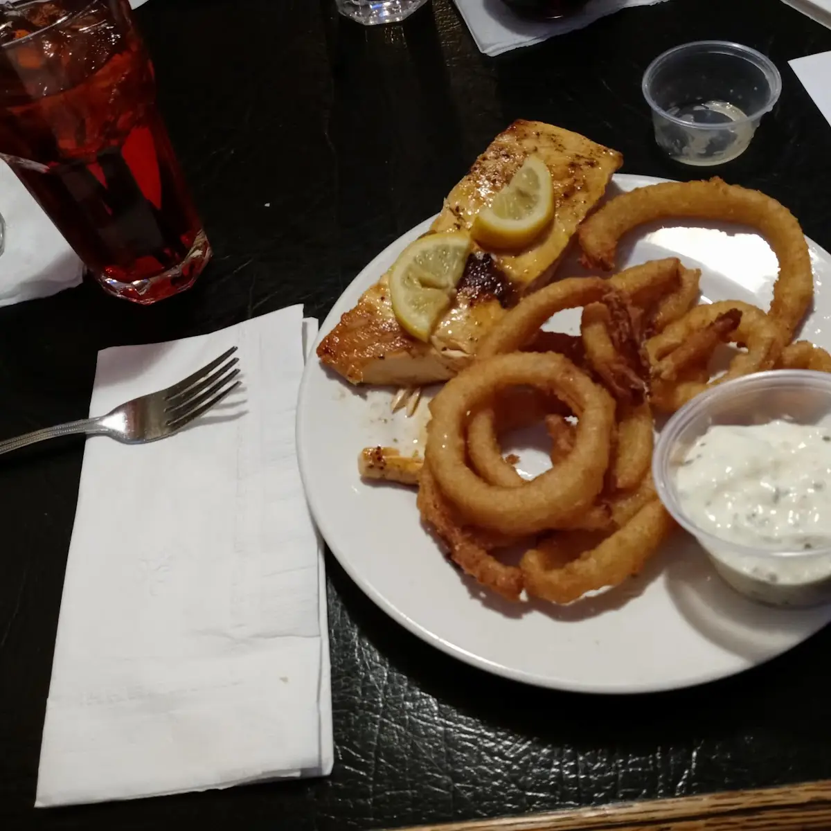 Salmon & Onion Rings
